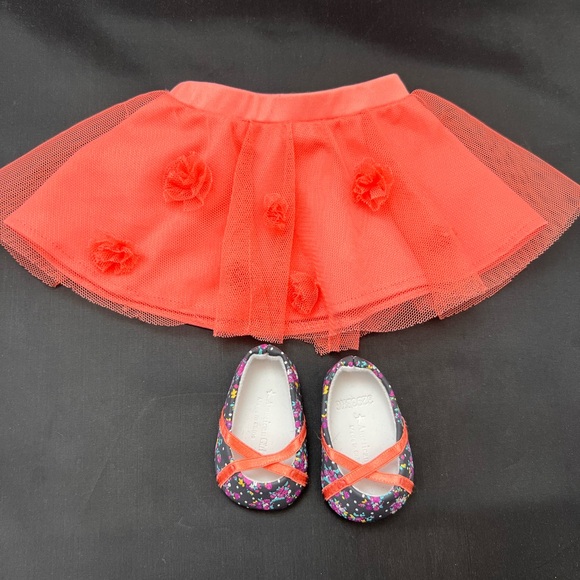 American Girl Other - American Girl Truly Me Outfit Coconut Cutie Skirt With Floral Ballet Flats